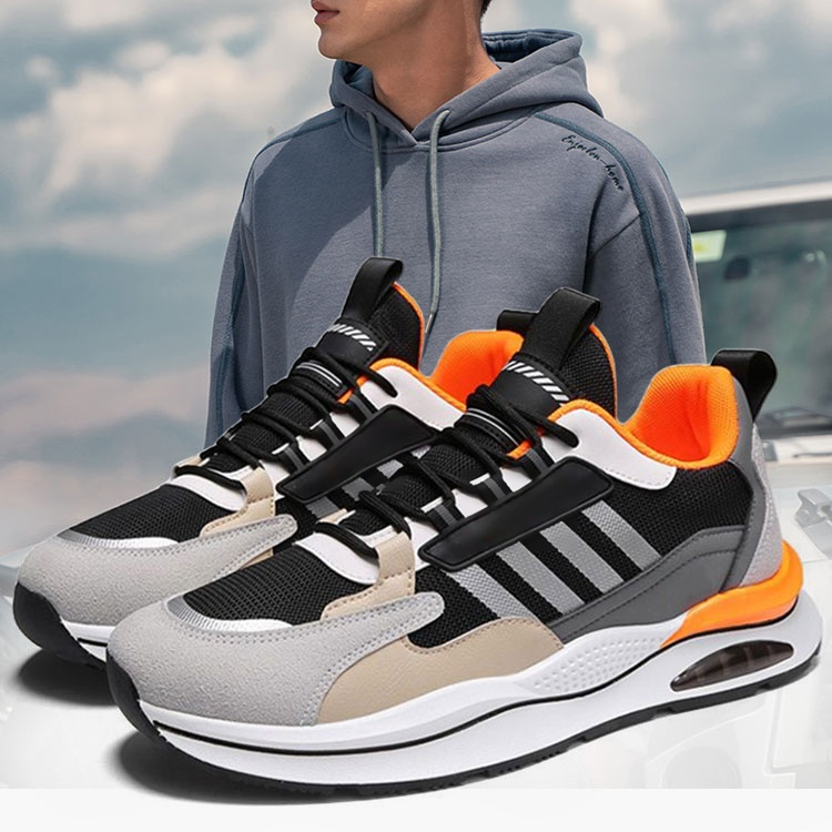 รองเท้าผ้าตาข่ายเสริมส้นผู้ชายรุ่นใหม่ แมคช์ง่าย ระบายอากาศได้ดี