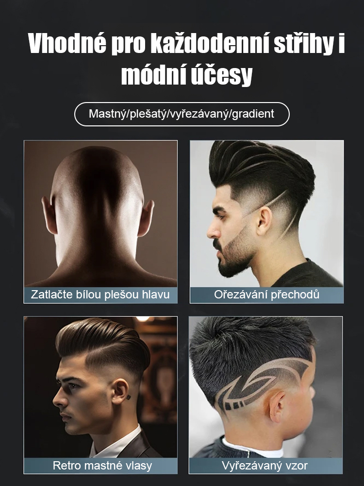 🔥🔥🔥【Žhavý výprodej】Elektrický olejový zastřihovač vlasů pro tiché a plynulé stříhání