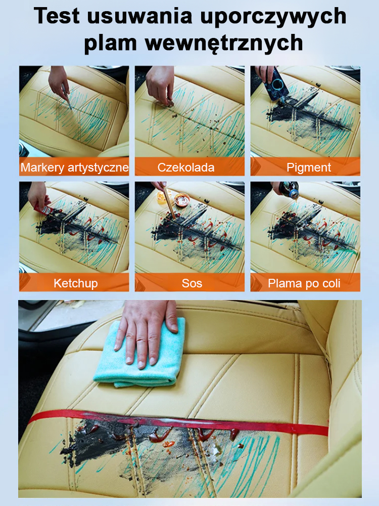 Wielofunkcyjna pianka do czyszczenia wnętrza samochodu – Silne działanie