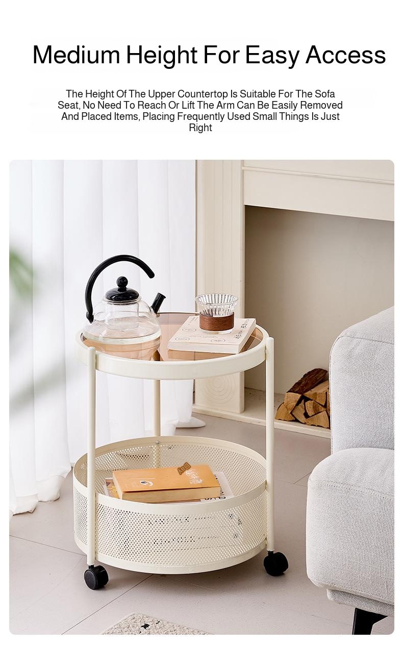 Portable glass trolley table enhancing home interiors