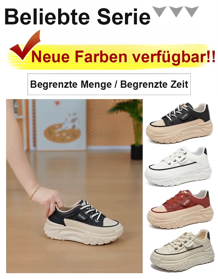 👩‍⚕️👍【Mit Medizin-Experten entwickelt】Damen-Fitness-Schuhe mit dicker Sohle zur Fettverbrennung