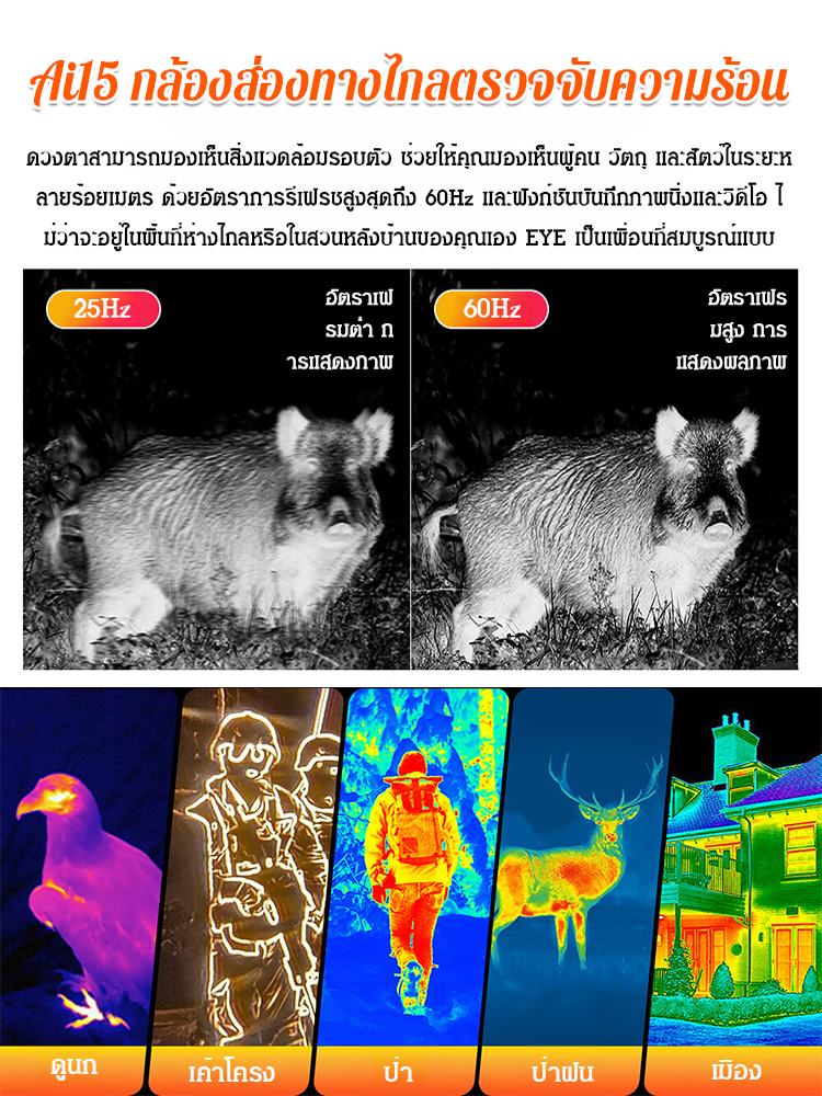 กล้องตรวจจับความร้อนแบบตาเดียวสำหรับการมองเห็นในเวลากลางคืนจากเทคโนโลยีเยอรมัน