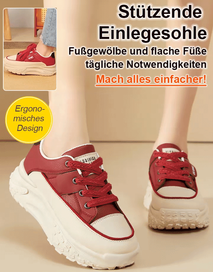 👩‍⚕️👍【Mit Medizin-Experten entwickelt】Damen-Fitness-Schuhe mit dicker Sohle zur Fettverbrennung