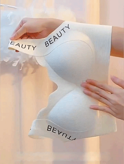 Close up of letter design on shoulder strap underwear